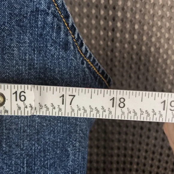 Vintage Wrangler Western Denim Vest Womens Large Blue Button Front - Picture 11 of 13